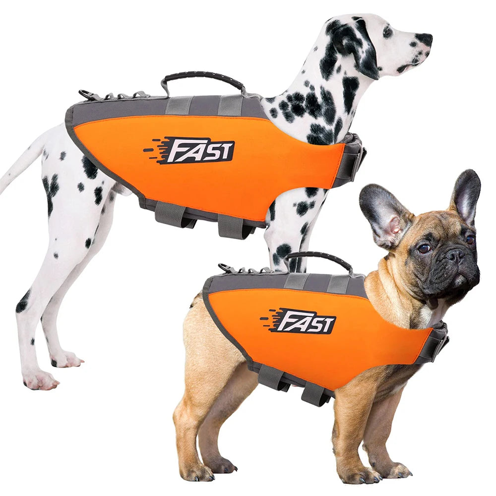Pet Dog Life Jacket Vest Clothes Life Vest Collar Harness Pet Swimming Summer Safety Clothes Swimwear Bulldog Corgi Cleanrance