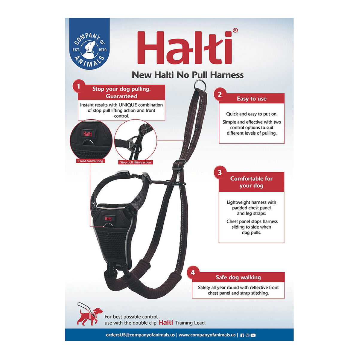 Dog Harness Company of Animals Halti Size M (34-56 cm)-3
