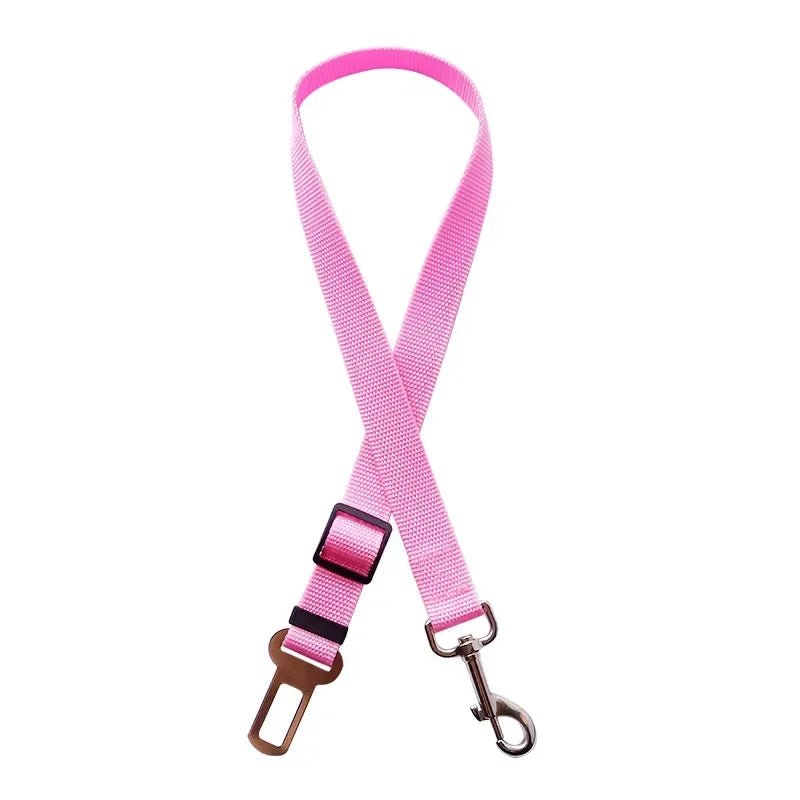 Adjustable Pet Cat Dog Car Seat  Belt Pet Seat Vehicle Dog Harness Lead Clip Safety Lever Traction Dog Collars Dogs Accessoires