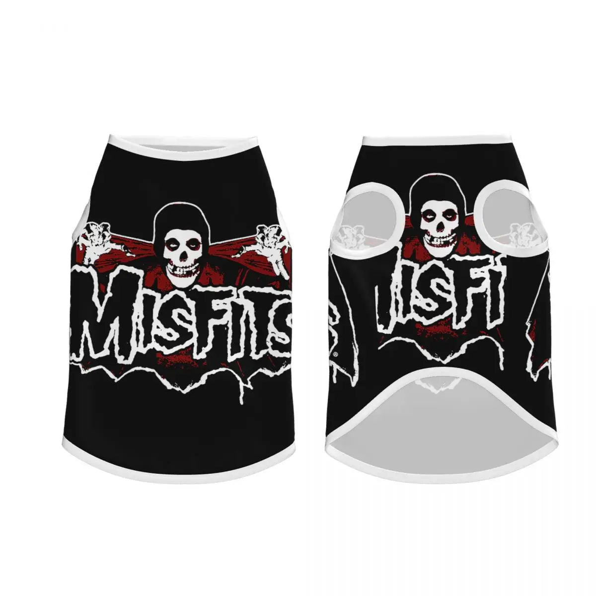 Misfits Skull Pet Vests Soft Dogs Cats Jacket Breathable Pet Clothing Dogs Accessories