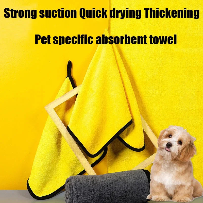 Pet Absorbent Towel Dog Cat Bath Strong Quick Drying Large Thick Robe Puppy Specific Bath Car Care Cloth Cleaning Drying Towels