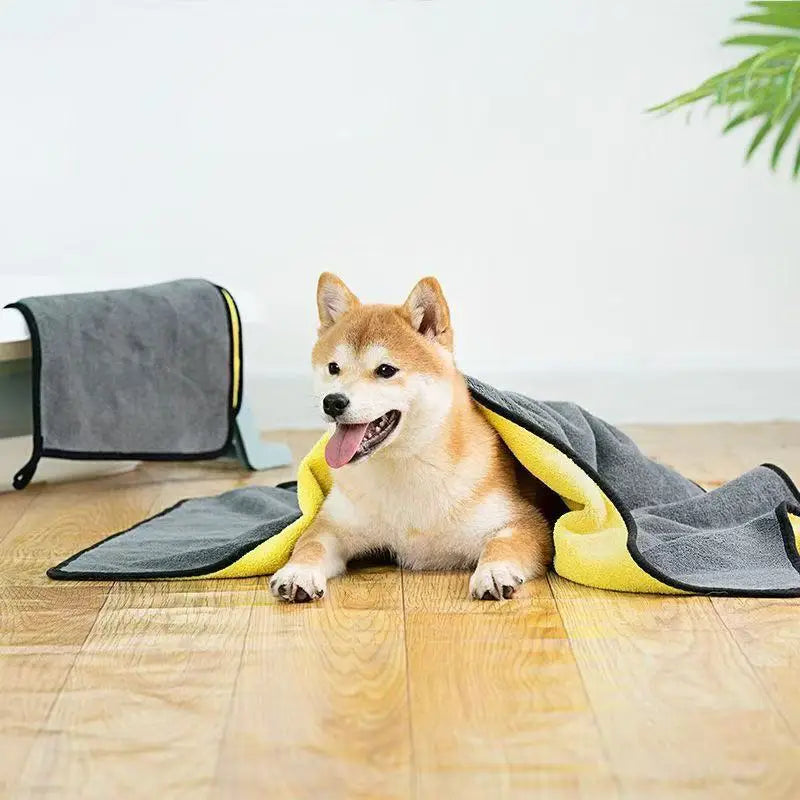 Pet Absorbent Towel Dog Cat Bath Strong Quick Drying Large Thick Robe Puppy Specific Bath Car Care Cloth Cleaning Drying Towels