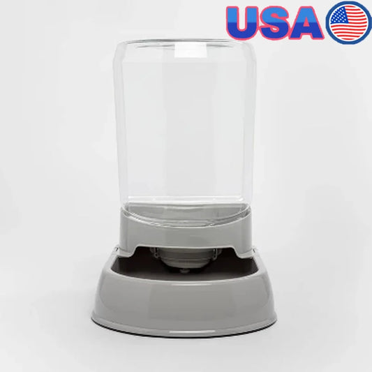 Automatic Pet Water Dispenser Gravity Cat Dog Waterer Easy Fill Non-Slip Base Leak Resistant Holds 1 Gallon Fresh Water