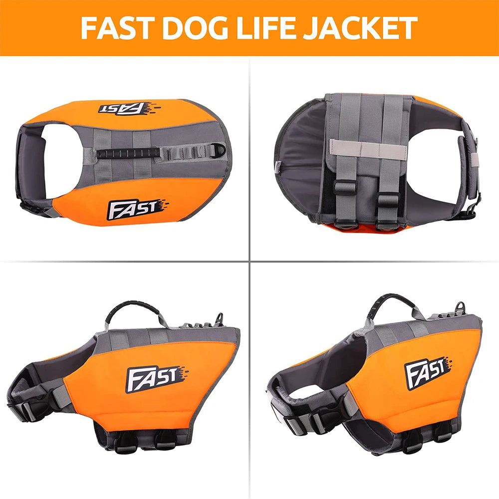 Pet Dog Life Jacket Vest Clothes Life Vest Collar Harness Pet Swimming Summer Safety Clothes Swimwear Bulldog Corgi Cleanrance