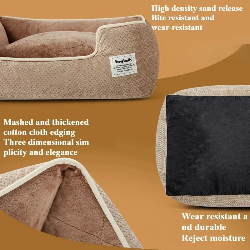 Winter Warmth Thickened Bite Resistant Detachable and Washable Puppy House Beds and Furniture Bed for Dog Cats Supplies Pet Home