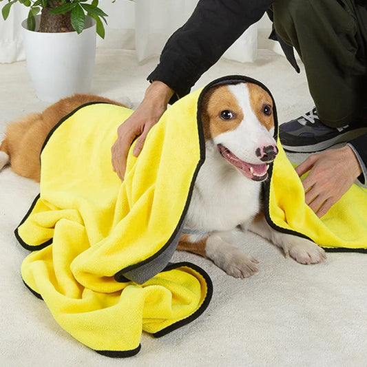 Pet Absorbent Towel Dog Cat Bath Strong Quick Drying Large Thick Robe Puppy Specific Bath Car Care Cloth Cleaning Drying Towels