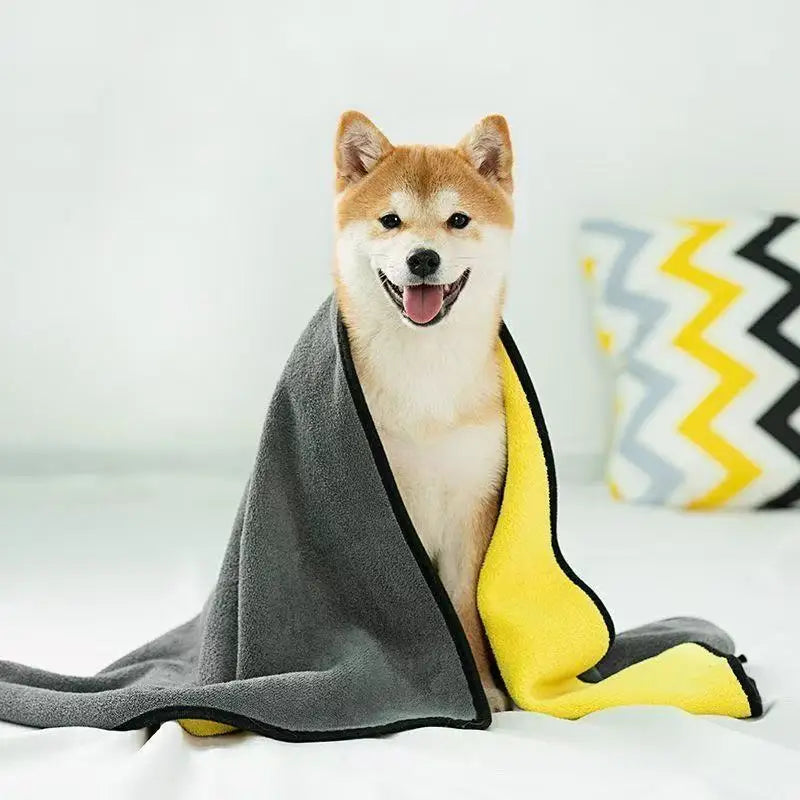 Pet Absorbent Towel Dog Cat Bath Strong Quick Drying Large Thick Robe Puppy Specific Bath Car Care Cloth Cleaning Drying Towels