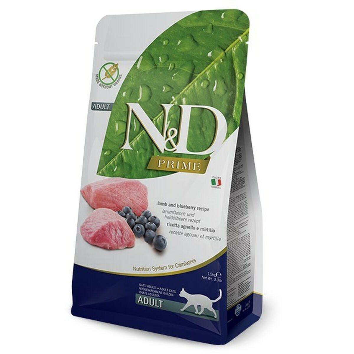 Cat food Farmina N&D PRIME CAT Adult Blueberry Lamb 1,5 Kg-0