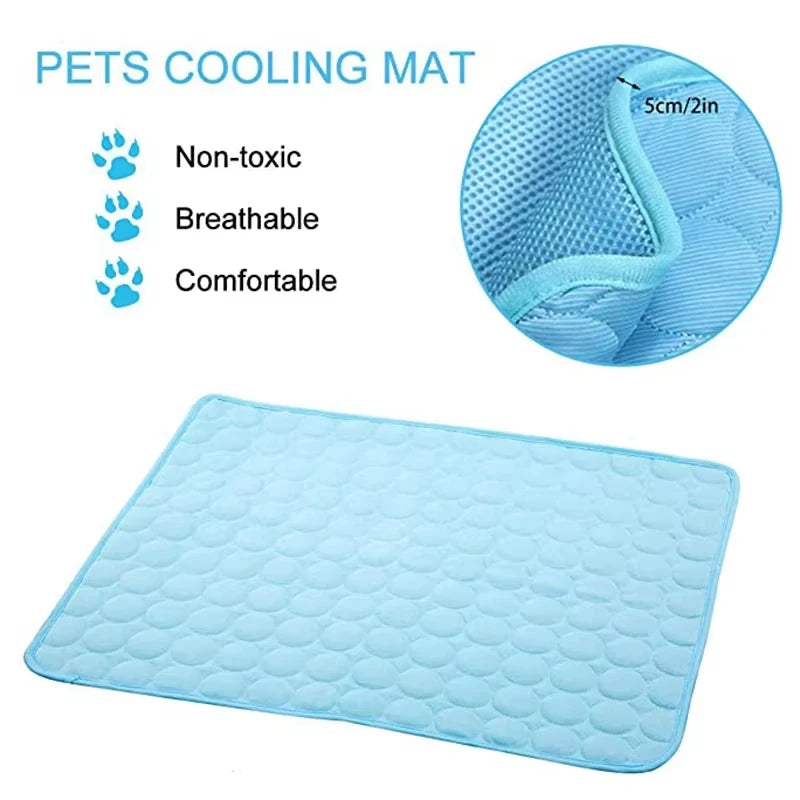 Dog Cooling Mat Pee Pad Reusable 4 Sizes Washable Cooling Blanket Cushion for Smal Large Kennel Sofa Bed Floor Car Seats Travel