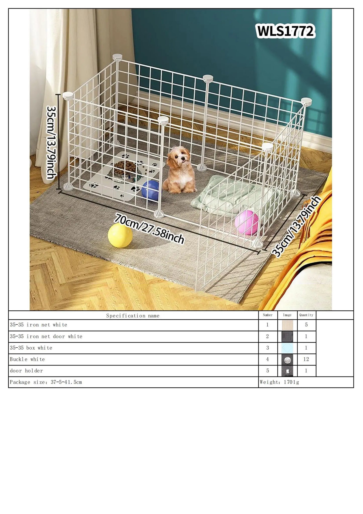 Pet Fence Is Portable for Outdoor Use, Easy to Assemble, Detachable and Storable, Indoor Dog Escape-Proof Fence, Suitable for Small Dogs, Cats, Rabbits, Mice, Guinea Pigs, DIY Cage
