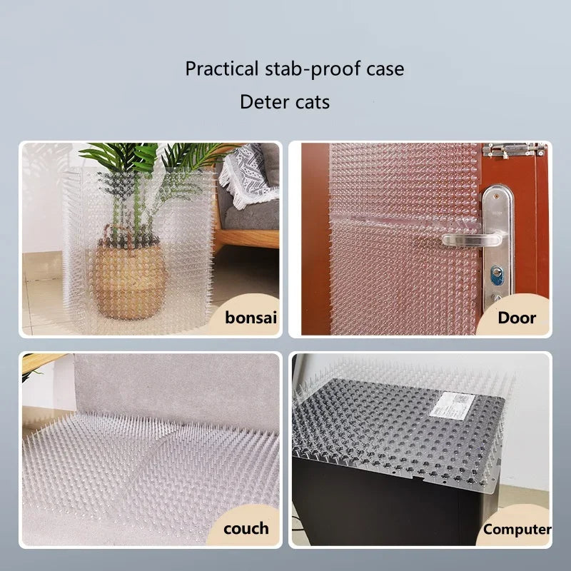 Pet Training Mat with Prickle Spikes Anti Digging Climbing Deterrent Pad for Cats Dogs Adjustable Indoor Outdoor Duty Protector