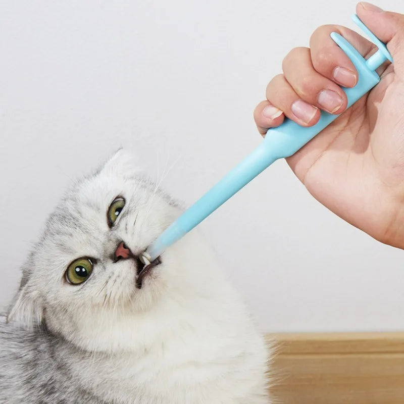 Pet Medicine Feeder Cats Dogs Portable Novel Shape Simple Feeding Insect Repellent Tablets Easy Use Pet Medicine Feeder Used