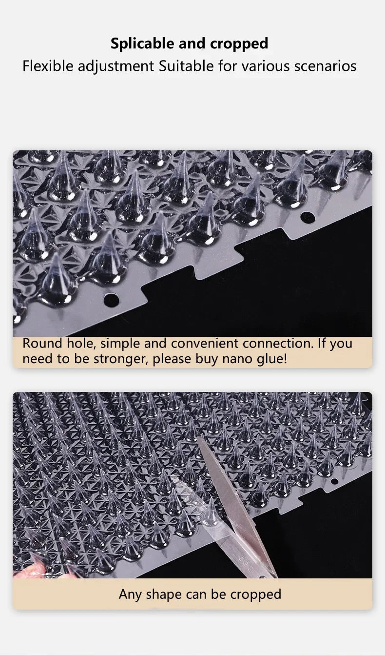 Pet Training Mat with Prickle Spikes Anti Digging Climbing Deterrent Pad for Cats Dogs Adjustable Indoor Outdoor Duty Protector