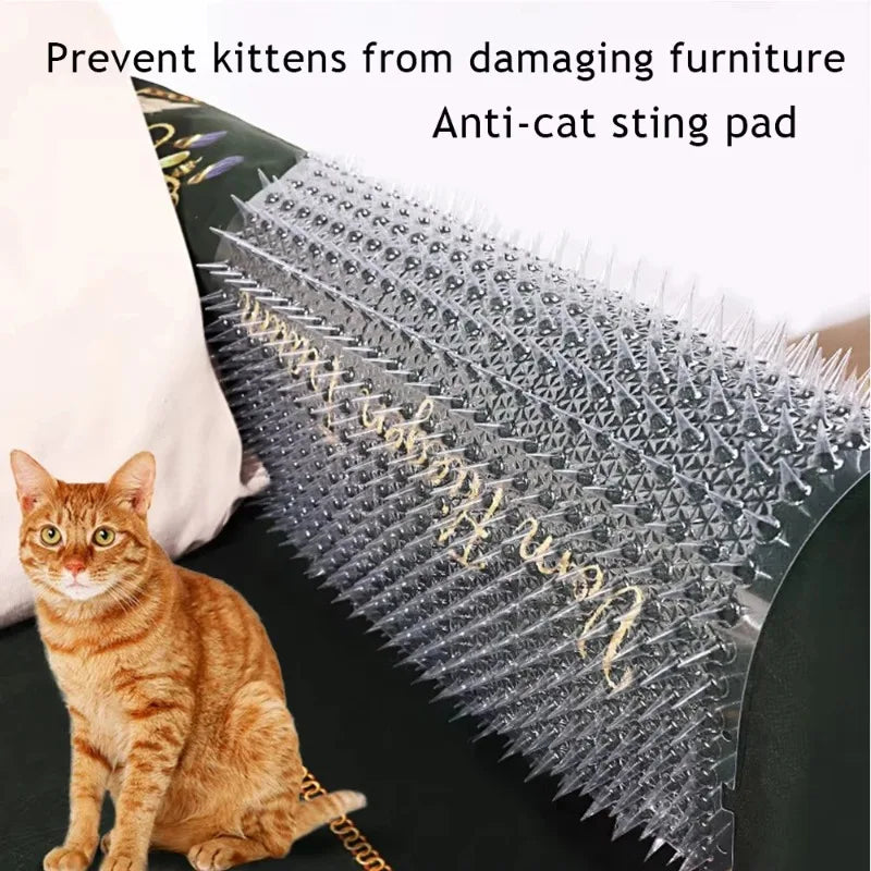Pet Training Mat with Prickle Spikes Anti Digging Climbing Deterrent Pad for Cats Dogs Adjustable Indoor Outdoor Duty Protector
