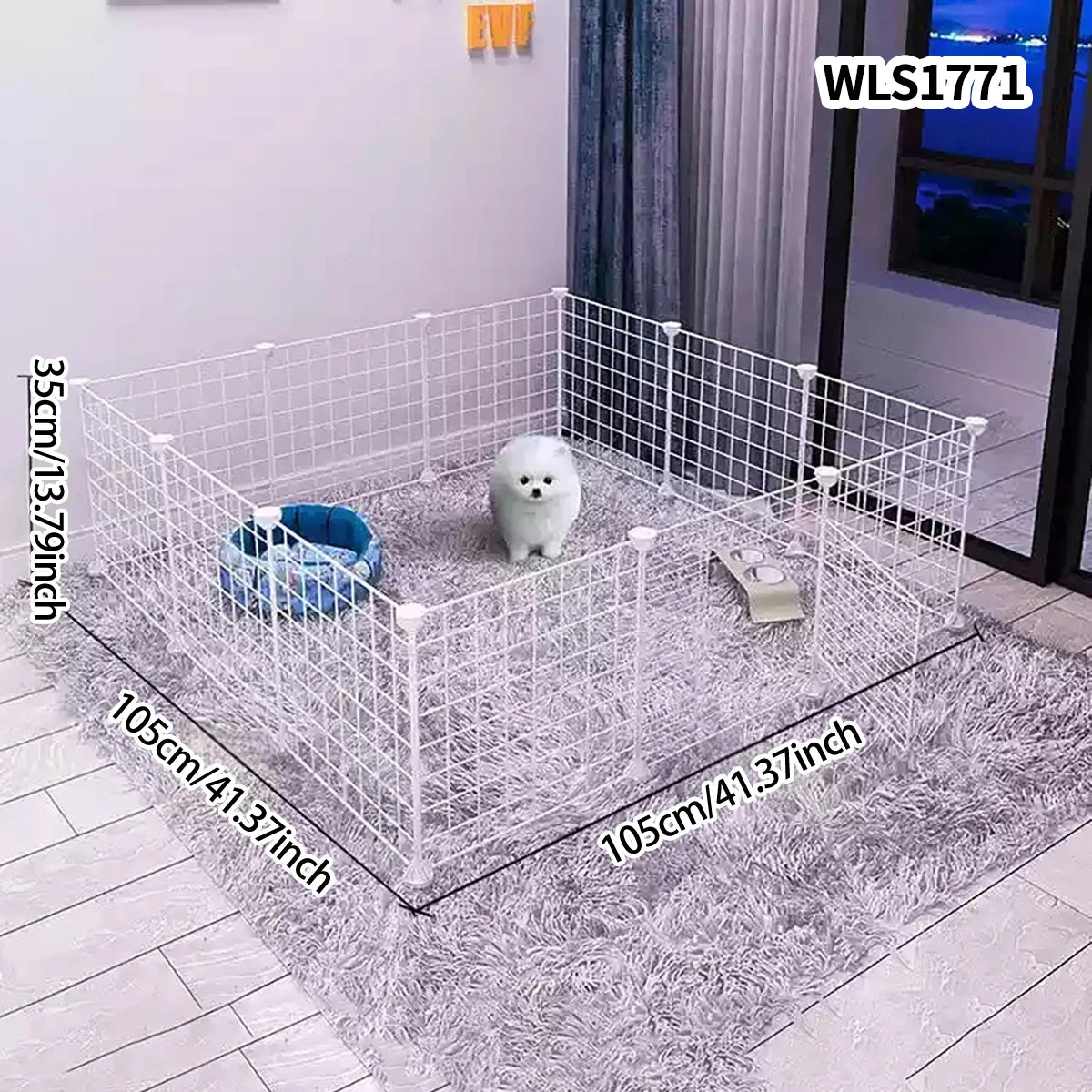 Pet Fence Is Portable for Outdoor Use, Easy to Assemble, Detachable and Storable, Indoor Dog Escape-Proof Fence, Suitable for Small Dogs, Cats, Rabbits, Mice, Guinea Pigs, DIY Cage