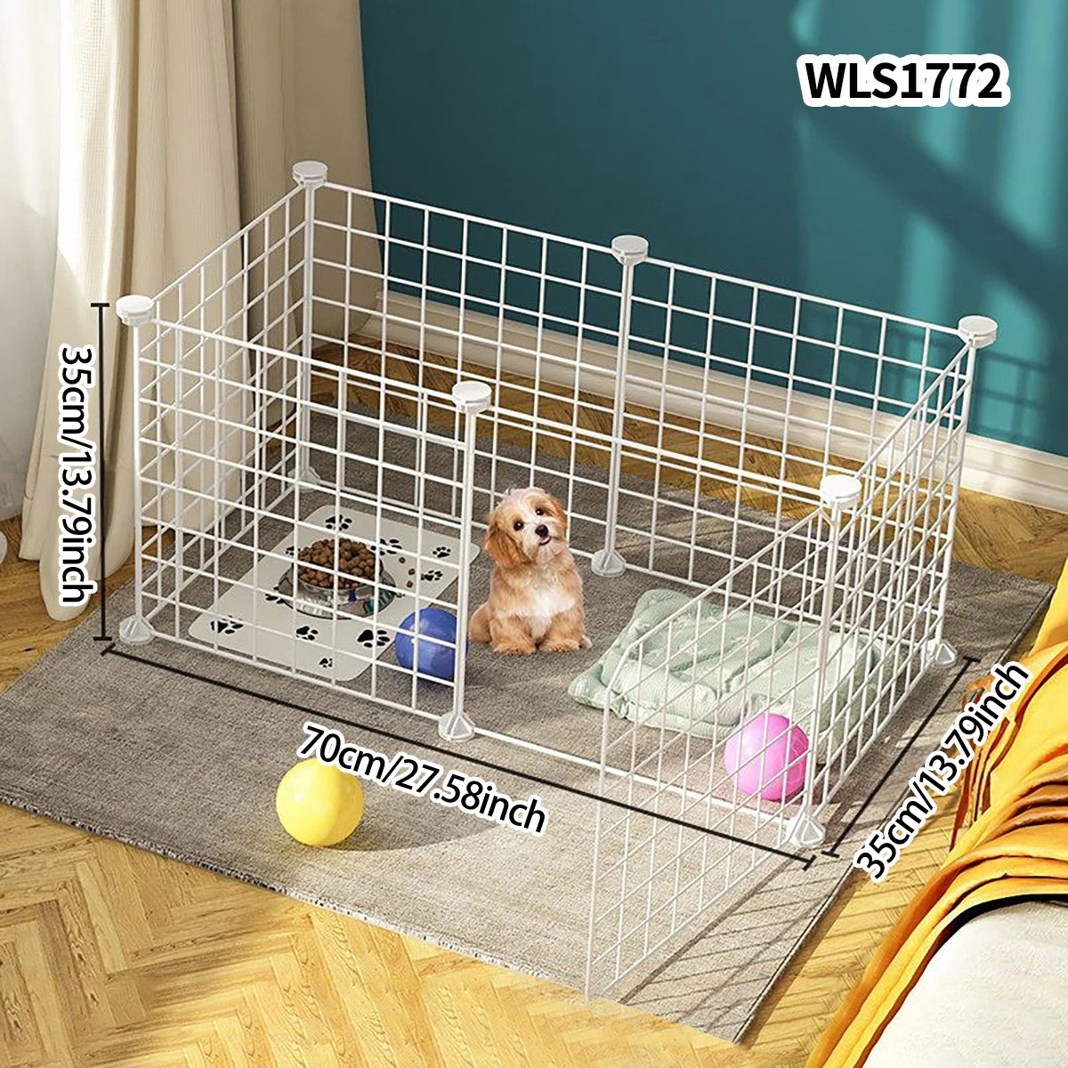 Pet Fence Is Portable for Outdoor Use, Easy to Assemble, Detachable and Storable, Indoor Dog Escape-Proof Fence, Suitable for Small Dogs, Cats, Rabbits, Mice, Guinea Pigs, DIY Cage