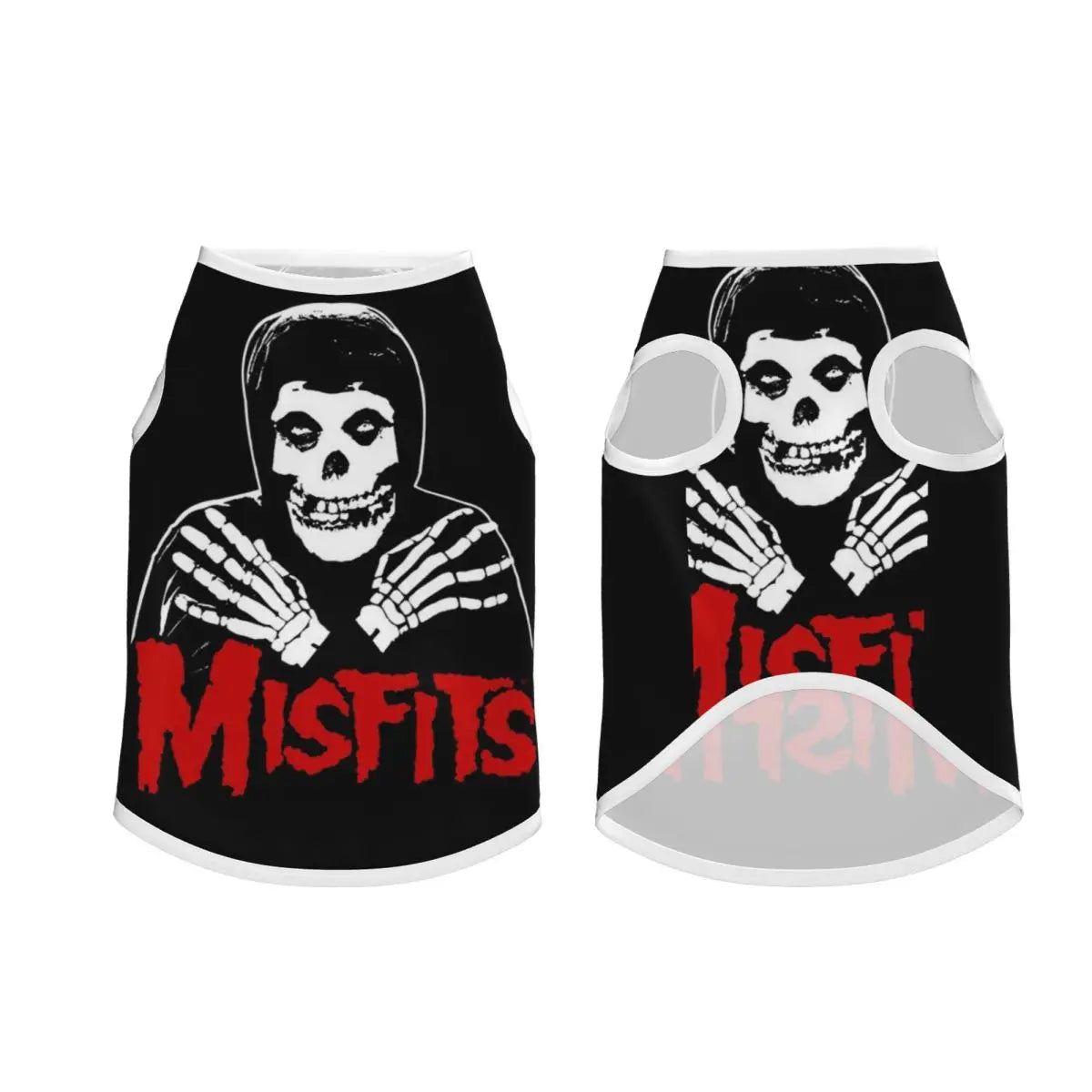 Misfits Skull Pet Vests Soft Dogs Cats Jacket Breathable Pet Clothing Dogs Accessories