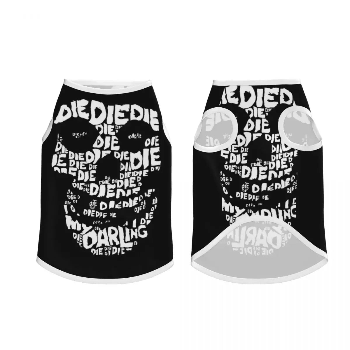 Misfits Skull Pet Vests Soft Dogs Cats Jacket Breathable Pet Clothing Dogs Accessories