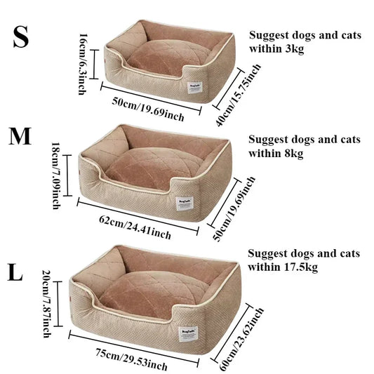 Winter Warmth Thickened Bite Resistant Detachable and Washable Puppy House Beds and Furniture Bed for Dog Cats Supplies Pet Home