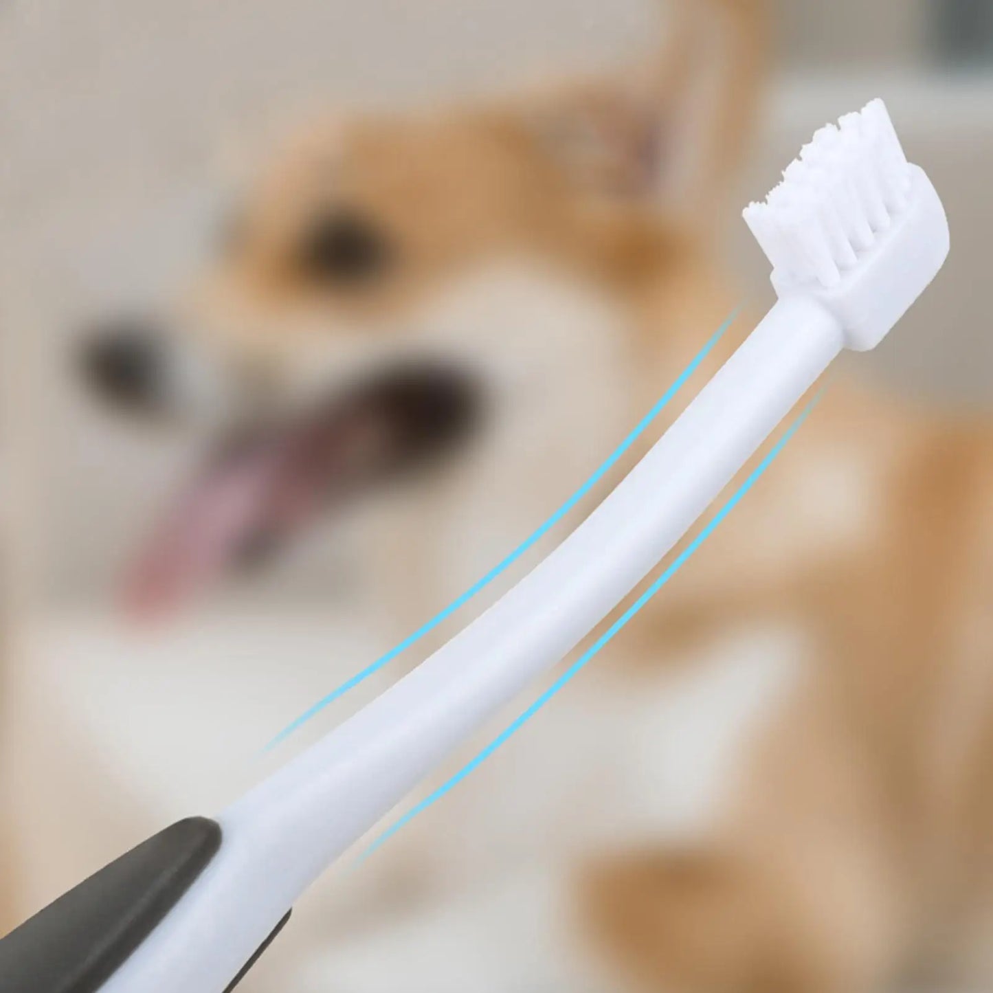 Dog Toothbrush Cat Tooth Brush With Soft Bristles Non Slip Pet Care Brush For Puppies Care Routine Maintenance Hygiene Animal