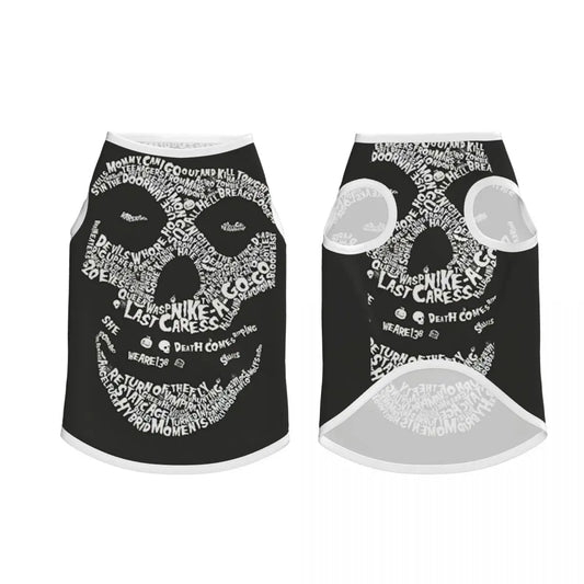 Misfits Skull Pet Vests Soft Dogs Cats Jacket Breathable Pet Clothing Dogs Accessories
