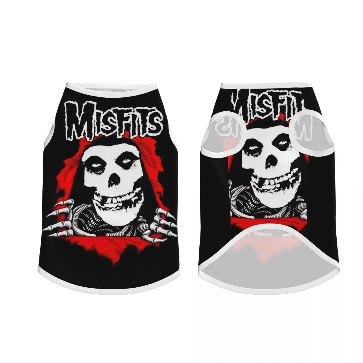 Misfits Skull Pet Vests Soft Dogs Cats Jacket Breathable Pet Clothing Dogs Accessories